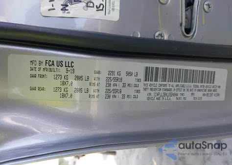 2020 Jeep Cherokee Limited Fwd from USA, damaged, VIN 1C4PJLDBXLD524844